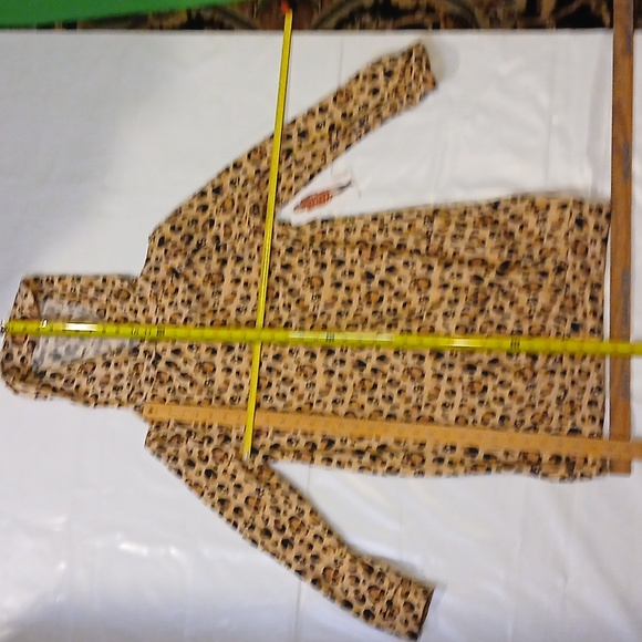 ShoSho sz M hoodie minidress, LS, Halloween leopard print, soft, stretchy fleece - Picture 8 of 13
